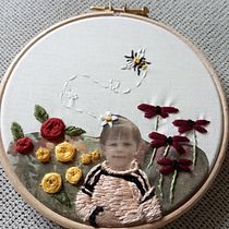 My project in Photo Embroidery on Fabric course. Photograph, Paper Craft, Printing, Embroider, DIY, Textile Design, and Collage project by Eleni Liva - 02.22.2022