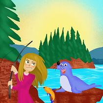 My project in Creating Characters for Children's Stories with Procreate course. Projekt z dziedziny Trad, c, jna ilustracja, Projektowanie postaci, Ilustracja c, frowa, Ilustracje dla dzieci, R, sunek c i frow użytkownika caci C - 26.02.2022