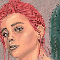 My project in Illustrated Portraits with Procreate course. Ilustração tradicional, Ilustração vetorial, Ilustração digital, e Desenho de retrato projeto de lollypopstar70 - 23.02.2022