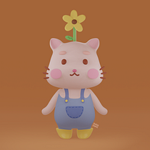 Meu projeto do curso: Criação de personagens Kawaii em 3D com Blender Ein Projekt aus dem Bereich Traditionelle Illustration, Design von Figuren, Digitale Illustration, 3-D-Modellierung und Manga von Maria Eduarda - 26.02.2022