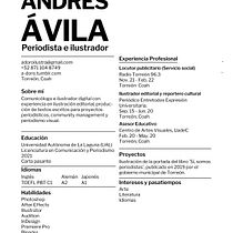 Mi Proyecto del curso: Currículums para creativos: crea tu CV y carta de presentación  Ein Projekt aus dem Bereich Kreative Beratung, Portfolioverwaltung, Kommunikation und Business von Andrés Ávila - 26.02.2022