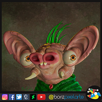 Mi Proyecto del curso: Personajes ilustrados en 3D desde tu iPad. Projekt z dziedziny Trad, c, jna ilustracja, 3D, Projektowanie postaci, Ilustracja c, frowa,  Modelowanie 3D, Projektowanie postaci 3D, Malarstwo c i frowe użytkownika Boris Zarate - 23.02.2022