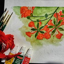 My project in Botanical Illustration with Watercolors course. Traditional illustration, Fine Arts, Painting, Drawing, Watercolor Painting, and Botanical Illustration project by Naseeha C P - 02.27.2022