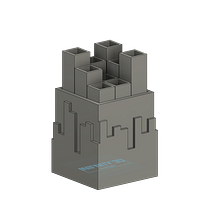 Suporte de Canetas V1. Projekt z dziedziny 3D, Wzornictwo przem, słowe, Projektowanie produktowe,  Modelowanie 3D i  Projektowanie 3D użytkownika Daniel Borges - 27.02.2022