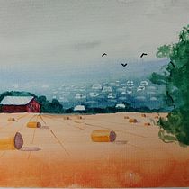 My project in Watercolor Landscapes: Experimental Tools and Techniques course. Projekt z dziedziny  Sztuki piękne,  Malarstwo i Malowanie akwarelą użytkownika rkitanova - 27.02.2022