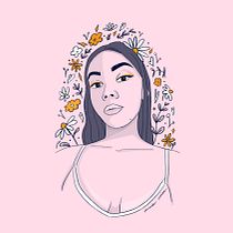 Meu projeto do curso: Retrato ilustrado com elementos botânicos. Un progetto di Illustrazione tradizionale, Illustrazione digitale, Illustrazione botanica e Disegno digitale di Fernanda Ferreira Santana Silva - 26.02.2022