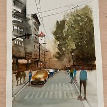 Mi Proyecto del curso: Paisajes urbanos en acuarela. Un projet de Beaux Arts, Aquarelle et Illustration architecturale de Reyes Cerdà Gaos - 28.02.2022