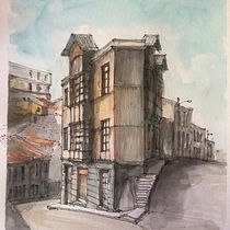 Mi Proyecto del curso: Dibujo arquitectónico coacuarela y tinta. Sketching, Drawing, Watercolor Painting, Architectural Illustration, Sketchbook & Ink Illustration project by Francisco Guridi - 02.26.2022