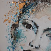Mein Kursprojekt: Experimentelle Porträts mit Tinte, Tee und Alkohol. Artes plásticas, Pintura, Desenho e Ilustração com tinta projeto de andrea - 28.02.2022