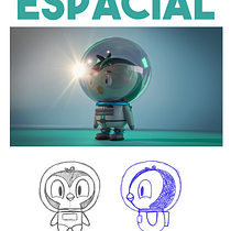 Pinguino Espacial Ein Projekt aus dem Bereich Traditionelle Illustration, Design von Figuren, Digitale Illustration, 3-D-Modellierung und Manga von Bryan (Mosh) Durán Hinez - 01.03.2022