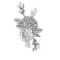 Il mio progetto del corso: Tatuaggio botanico con puntinismo. Projekt z dziedziny Trad, c, jna ilustracja, Projektowanie tatuaż, R i sunek botaniczn użytkownika Laura Iannuzzi - 01.03.2022