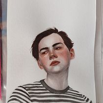 Meu projeto do curso: Retrato em aquarela a partir de uma fotografia 2. Traditional illustration, Watercolor Painting, and Portrait Drawing project by Larissa Medeiros de Souza - 02.23.2022