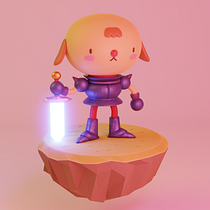  Karamel Doggo Ein Projekt aus dem Bereich Traditionelle Illustration, Design von Figuren, Digitale Illustration, 3-D-Modellierung und Manga von Diego Sanchez - 01.03.2022