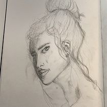 My project in Portrait Sketchbooking: Explore the Human Face course. Un proyecto de Bocetado, Dibujo, Dibujo de Retrato, Dibujo artístico, Sketchbook e Ilustración tradicional de Noor Bakdash - 02.03.2022