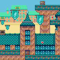 City of Garnata - Pixel Art Scenes for Video Games. 2D Animation, 3D Animation, Video Games, Pixel Art, Game Design, and Game Development project by Olatz Arin - 03.03.2022