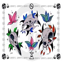 Estudio de Diseñios de Tattoo. Instagram Marketing, Design, Traditional illustration, and Pencil Drawing project by 0ver - 02.26.2022