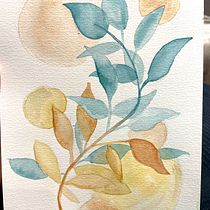 Mon projet du cours : Aquarelle florale créative : renouez avec la nature. Ilustração tradicional, Pintura, Pintura em aquarela e Ilustração botânica projeto de Mégane Bth - 03.03.2022