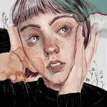 Mi Proyecto del curso: Retrato ilustrado con Procreate. Ilustração tradicional, Ilustração vetorial, Ilustração digital, e Desenho de retrato projeto de Isabella Peña - 02.03.2022