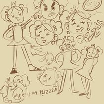 LA REINA DEL CASTILLO AMARILLO QUIERE PIZZA. Traditional illustration, Character Design, Editorial Design, Writing, Drawing, Stor, board, Children's Illustration, Narrative, Creative Writing, and Children's Literature project by Jenni Hernández - 02.01.2022