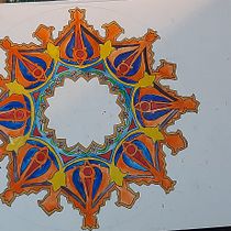 My project in Introduction to Islamic Art: Create Biomorphic Patterns course. Painting, Pattern Design, Drawing, Watercolor Painting & Ink Illustration project by mcdeena - 03.02.2022