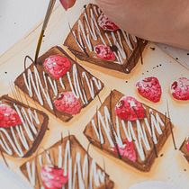 My project in  Flavorful Food Illustration with Watercolor course. Projekt z dziedziny Trad, c, jna ilustracja,  Sztuki piękne,  Malarstwo i Malowanie akwarelą użytkownika Enya Todd - 03.03.2022