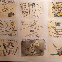 My project in Illustrated Life Journal: A daily Mindful Practice course. Fine Arts, Sketching, Creativit, Drawing, and Sketchbook project by Lisbet Landfald - 03.03.2022