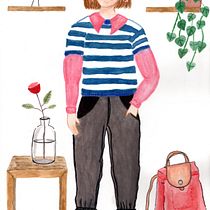 Meu projeto do curso: Ilustração e caracterização de personagens com aquarela. Un proyecto de Ilustración tradicional, Diseño de personajes, Pintura y Pintura a la acuarela de danielledhoye - 03.03.2022