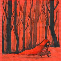Mi Proyecto del curso: Introducción a la ilustración infantil "Caperucita". Traditional illustration, Fine Arts, Painting, Drawing, Watercolor Painting, Children's Illustration, and Narrative project by Cheryl Araujo - 03.03.2022