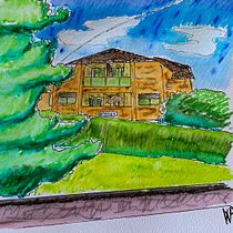 Mon projet du cours : Dessin architectural à l’aquarelle et à l’encre. Sketching, Drawing, Watercolor Painting, Architectural Illustration, Sketchbook & Ink Illustration project by wandersonsilvacosta - 03.03.2022