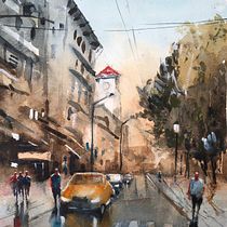 My project in Urban Landscapes in Watercolor course. Un projet de Beaux Arts, Aquarelle et Illustration architecturale de mohsen_rifaat - 03.03.2022