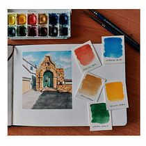Il mio progetto del corso: Diario di viaggio ad acquerello. Traditional illustration, Watercolor Painting, Architectural Illustration, and Sketchbook project by inchiostro_pastrocchio - 03.04.2022