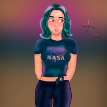 Meu projeto do curso: Retrato de personagens femininas com Procreate. Projekt z dziedziny Trad, c, jna ilustracja, Ilustracja c, frowa, R, sunek c i frow użytkownika thiago_utsch_77 - 26.02.2022