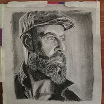Mi Proyecto del curso: Retrato realista al carboncillo. Ilustração tradicional, Artes plásticas, Desenho, Desenho de retrato, e Desenho realista projeto de Santiago Graziano - 04.03.2022