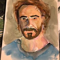 Mijn project van de cursus: Artistiek portretteren met aquarel. Fine Arts, Painting, Watercolor Painting, and Portrait Drawing project by floorwillemze - 03.13.2022