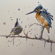 My project in Artistic Watercolor Techniques for Illustrating Birds course. Traditional illustration, Watercolor Painting, Realistic Drawing, and Naturalistic Illustration project by kackelabacken35 - 03.05.2022
