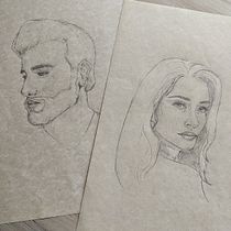 Mi Proyecto del curso: Sketchbook de retrato: explora el rostro humano. Un proyecto de Bocetado, Dibujo, Dibujo de Retrato, Dibujo artístico y Sketchbook de Camila Gutierrez - 05.03.2022