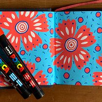 My project in Botanical Patterns in a Sketchbook: Conquer the Blank Page course. Ilustração tradicional, Pattern Design, Ilustração botânica, e Sketchbook projeto de Sally Thornton - 01.03.2022