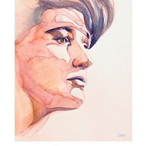 Mon projet du cours : Portrait artistique à l’aquarelle. Fine Arts, Painting, Watercolor Painting, and Portrait Drawing project by chalouv - 03.06.2022