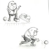 My project in Introduction to the Creation of Cartoon Style Characters course. Traditional illustration, Character Design, and Drawing project by Elaine Baker - 03.03.2022