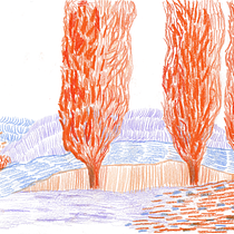 My project in Sketchbook Landscapes: A Colorful Approach course. Un progetto di Bozzetti, Creatività, Disegno a matita, Disegno e Sketchbook di Serafinescu Stefana - 28.02.2022