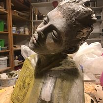 My project in Introduction to Clay Figurative Sculpture course. Escultura projeto de Patrizia Cicoria - 04.03.2022