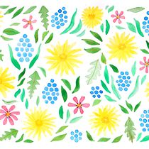 My project in Vibrant Floral Patterns with Watercolors course. Traditional illustration, Pattern Design, Watercolor Painting, and Botanical Illustration project by chan_trieu - 03.06.2022