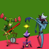 Tres Monstruos Guerreros. Traditional illustration, Character Design, Digital Illustration, Children's Illustration, and Narrative project by Bibi Gómez - 03.06.2022