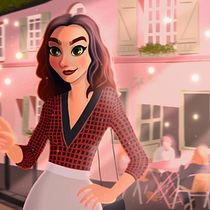 My project in Female Cartoon Character Design with Procreate course - Lily in Paris. Un projet de Illustration traditionnelle, Illustration numérique , et Dessin numérique de 26tw9ncnpv - 05.03.2022
