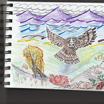 My project in Drawing for Beginners Level -1 course Owl I See. Pencil Drawing, Drawing, Sketchbook, and Design project by kathytonb - 02.02.2022