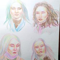 Meu projeto do curso: Caderno de retratos: explore o rosto humano. Un proyecto de Bocetado, Dibujo, Dibujo de Retrato, Dibujo artístico y Sketchbook de indamelyssa - 07.03.2022