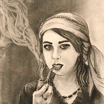 My project for course: Artistic Charcoal Portraiture: Creating Atmosphere. Ilustração tradicional, Artes plásticas, Desenho, Desenho de retrato, Desenho realista, e Desenho artístico projeto de Trisstessa - 06.03.2022