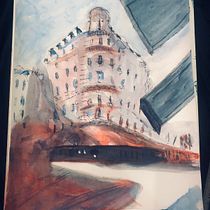 My project for course: Architectural Sketching with Watercolor and Ink. Sketching, Drawing, Watercolor Painting, Architectural Illustration, Sketchbook & Ink Illustration project by zartash irfan - 03.06.2022
