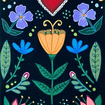 My project for course: Introduction to Floral Illustration with Acrylic. Ilustração tradicional, Artes plásticas, Pintura, Desenho, Pintura Acrílica e Ilustração botânica projeto de Dahiana - 03.03.2022