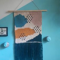 Meu projeto do curso: Intarsia crochê: teça suas tapeçarias. Fashion Design, Decoration, Fiber Arts, DIY, Crochet, and Textile Design project by bbethza - 03.09.2022